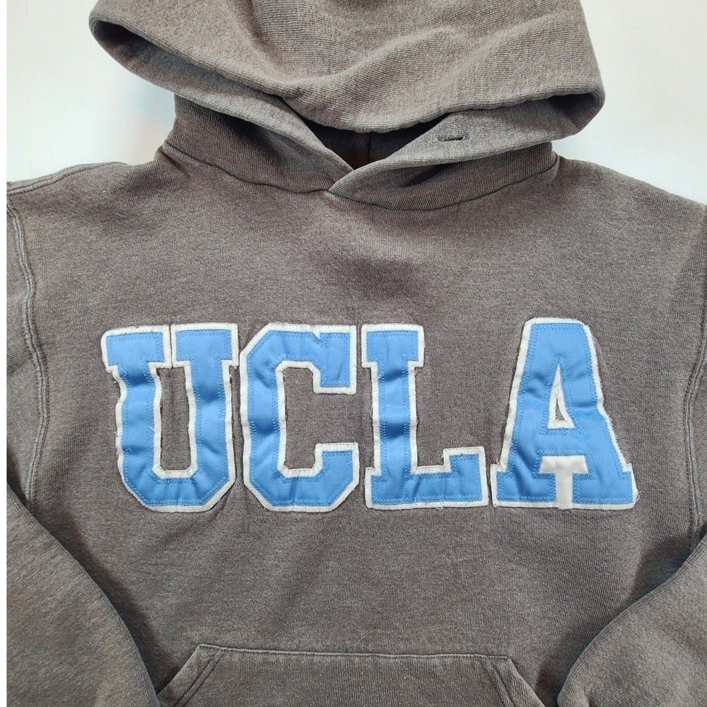 Vintage Russell Athletic UCLA Bruins Mens S Gray Hoodie NCAA College Spellout